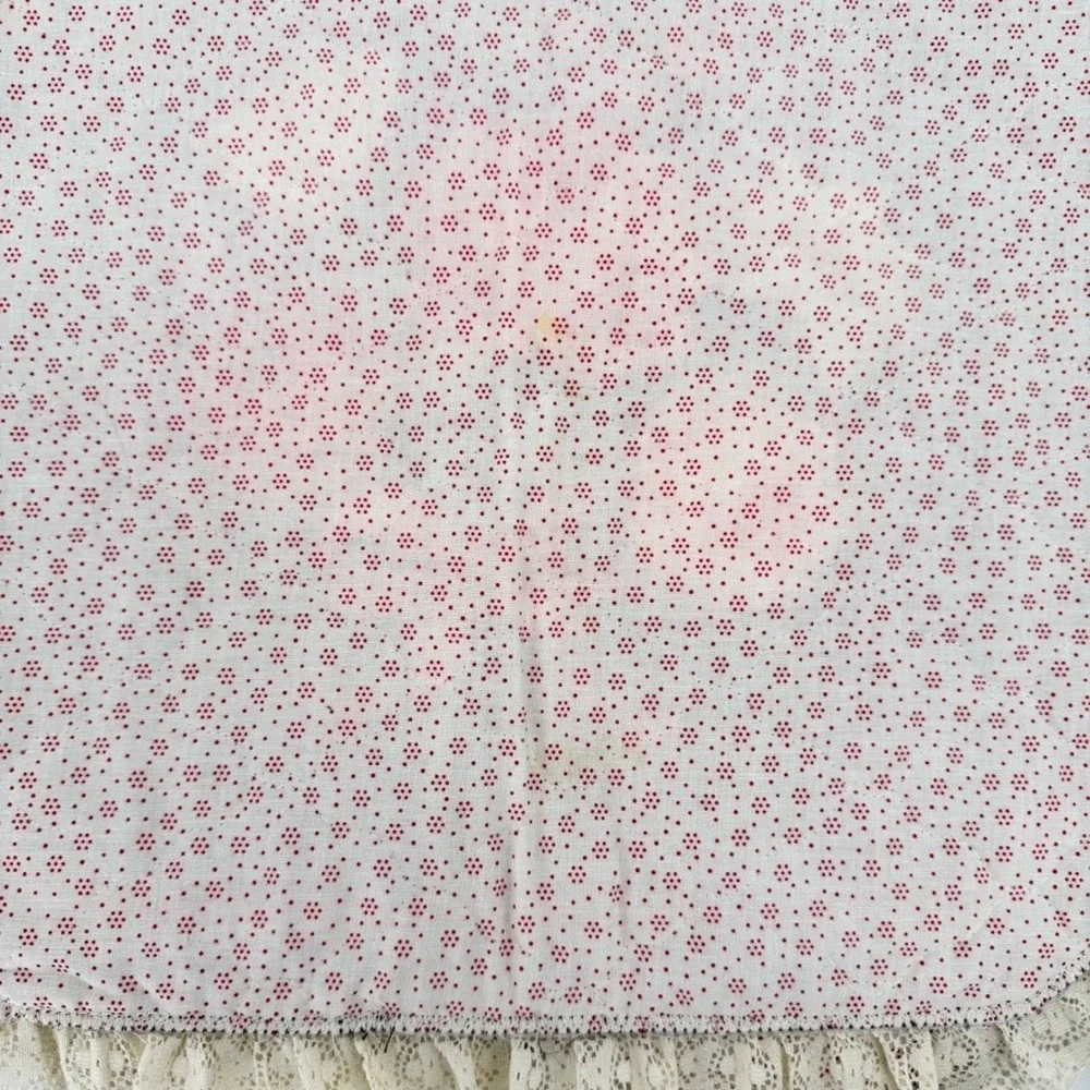 Cottage Core Rose Floral Placemats Set of 6 Quilted Lace Trim Table Decor